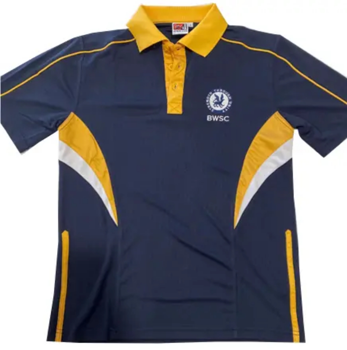 Picture of Brisbane Waters Sec College Sports Polo, Navy/Gold