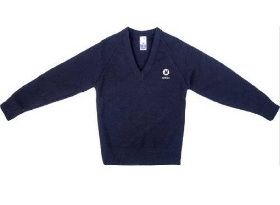 Picture of Brisbane Waters Sec College V-Neck Sweat, Navy